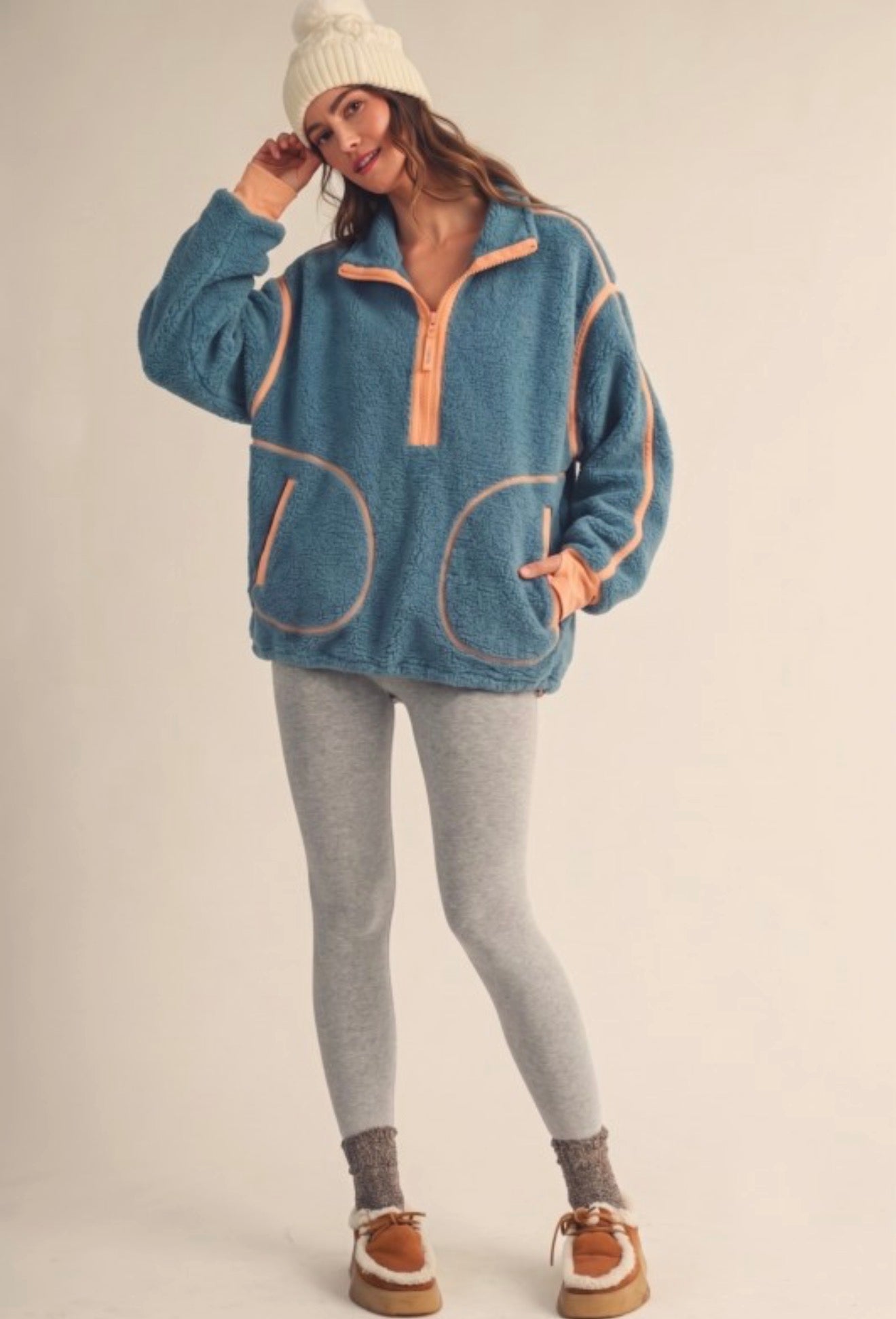 Cozy Feece Quarter-Zip Pullover