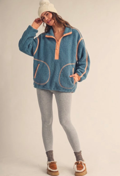 Cozy Feece Quarter-Zip Pullover